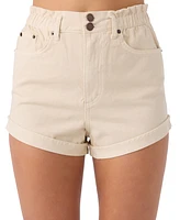 O'Neill Juniors' Tasia Tapioca High-Rise Jean Shorts
