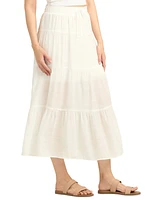 Bcx Juniors' Smocked-Waist Tiered Maxi Skirt