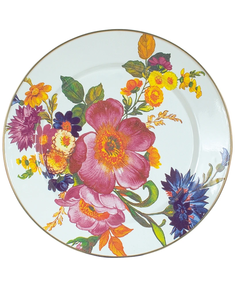 Mackenzie-Childs White Flower Market Charger/Plate