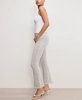 Good American Women's Soft Tech Legs Cropped Mini Bootcut Jeans