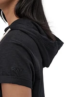 Dkny Sport Women's Roll-Sleeve Hooded Sneaker Dress