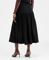 On 34th Women's Cotton Gauze Tiered Midi Skirt, Exclusively at Macy's