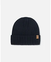 Deux par Kids Unisex Cuffed Knit Hat Black - Toddler|Child
