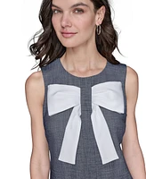 Karl Lagerfeld Paris Women's Bow-Front Sleeveless Dress