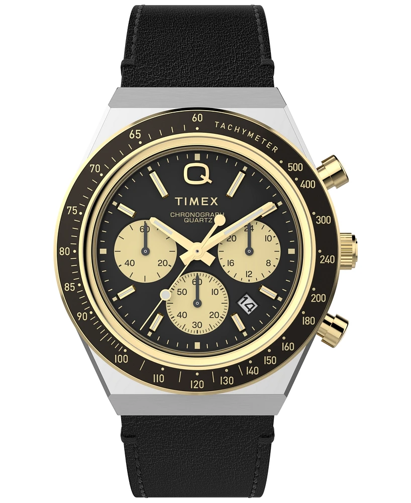 Timex Men's Analog Leather Strap Watch