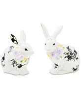 Mackenzie-Childs Butterfly Toile Bunny Salt & Pepper Set