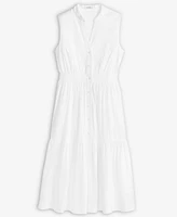 On 34th Women's Sleeveless Tiered Midi Shirtdress, Exclusively at Macy's