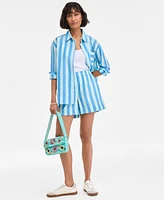 On 34th Women's Striped Long-Sleeve Shirt, Exclusively at Macy's