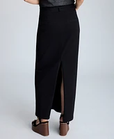 Kenneth Cole Women's Belted Denim Maxi Skirt