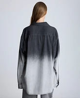 Kenneth Cole Women's Chambray Ombre Tunic Shirt