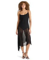 Steve Madden Women's Louisa Sleeveless Mesh Midi Dress