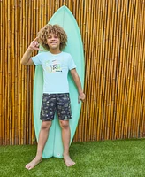 Hurley Little Boys Lifeguard Swim Top & Shorts, 2 Piece Set