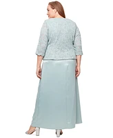 Alex Evenings Plus Lace Dress & Jacket