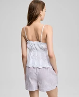 And Now This Women's Cotton Eyelet Peplum Tank, Exclusively at Macy's