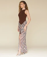 Avec Les Filles Women's Sarong Maxi Dress