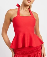 En Saison Women's Payton Peplum Top