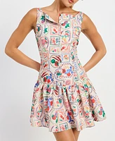 En Saison Women's Nayeli Printed Mini Dress
