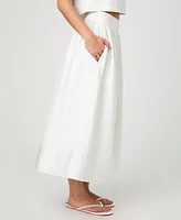 French Connection Women's Cotton Poplin Pinstriped Maxi Skirt