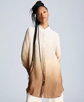 Kenneth Cole Women's Oversized Ombre Tunic Shirt