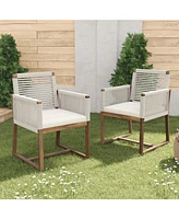 Outdoor Dining Chairs Set of 2