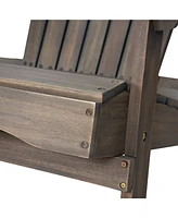 Rustic Acacia Folding Adirondack Chair