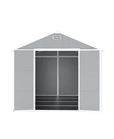 Campcraft 8x8 resin shed, durable Pp, waterproof, Uv/rust proof, large storage, Hd window