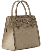 Brahmin Caroline Wind Chime Cumulus Small Leather Satchel
