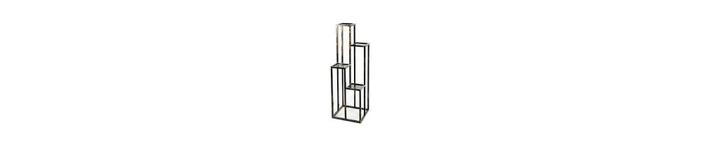 4-Tier Metal Plant Stand – Durable Cast Iron Frame & Tubular Legs