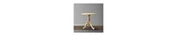 Round Top Side Table – Mango Wood with Intricate Carved Design & Pedestal Base