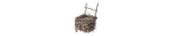 Handcrafted Wooden Nest Planter – Clay Pot for Indoor & Outdoor Use