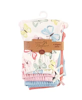 Touched by Nature Baby Girls Organic Cotton Pants 4pk, Butterflies