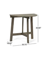 Outdoor Grey Acacia Bistro Set, Folding, Weather-Resistant
