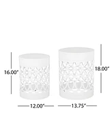 Outdoor Metal S/2 end table