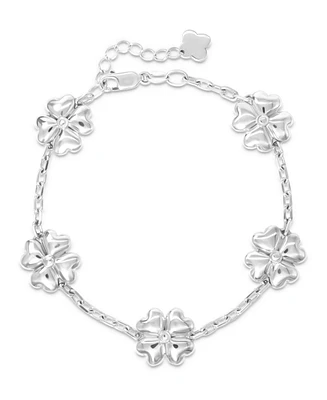 Devata Five Clover Heart Chain Bracelet , 7.0 in adj to 8.0 in