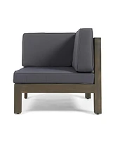 Acacia Wood Outdoor Loveseat Sectional - 2 Piece Set