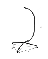 Hammock Swing Chair Stand, Steel, Indoor/Outdoor, Black