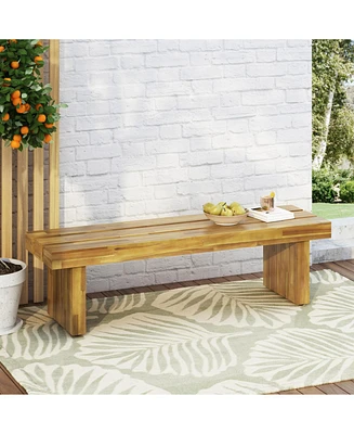 Acacia Wood Outdoor Garden Bench