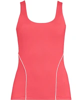 Lands' End Women's High Impact Scoop Neck Active Tank Top