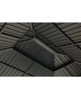 Fir wood gazebo, steel roof, netting, outdoor patio