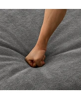 Large beanbag sofa with pillow & ottoman