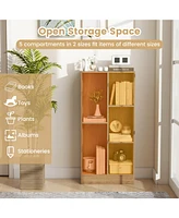 41 Inches 5-Cube Floor Bookcase with 2 Anti-Tipping Kits