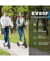 EV85F Electric Scooter, 350W Motor Electric Scooter Adults, 8.5" Tires, Up to 19 Miles Range, 19 Mph Lightweight E-Scooter with Dual Shock Absorption
