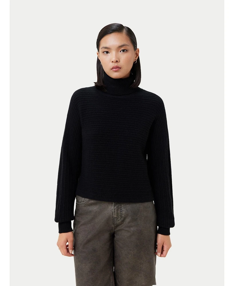 Gobi Cashmere Women's Cropped T-Neck Sweater