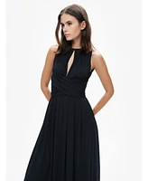 Nocturne Women's Maxi Dress with Belt Ties