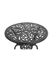 3-Piece Outdoor Patio Bistro Set - Black