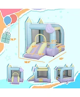 Qaba Bounce House, Inflatable Bouncer with Air Blower, 98" x 65" x 79"