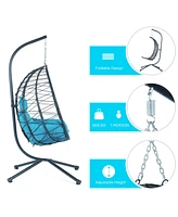 Egg chair with stand, indoor/outdoor, patio, bedroom, balcony