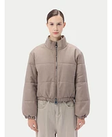 Gobi Cashmere Women's Cropped High-Neck Jacket