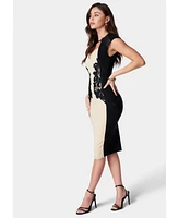 Bebe Women's Applique Pencil Dress