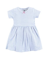 Hudson Baby Girls Cotton Dresses, Outline Floral Yellow